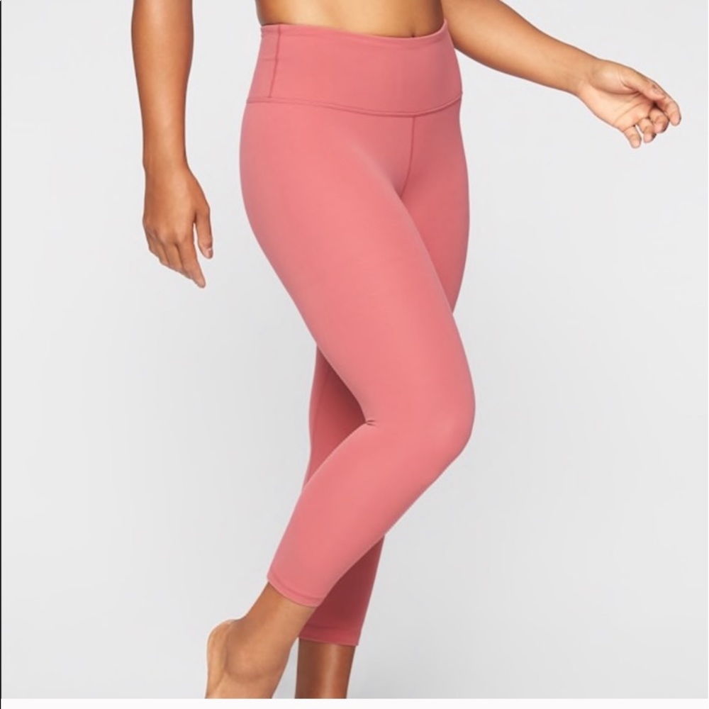 athleta leggings capri pink